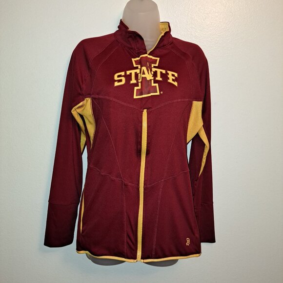 Authentic Jackets & Blazers - Iowa State Women's Long Sleeve Lightweight Jacket/Shirt  With Full Zipper ,Large